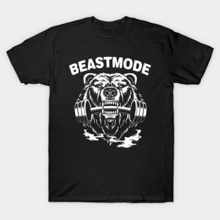 Fitness Beast Mode Bear Wild Animal T-Shirt